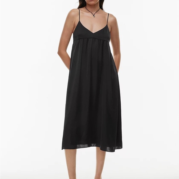 Aritzia Dresses & Skirts - Aritzia Wilfred Lover Satin Midi Dress in Large in GREEN